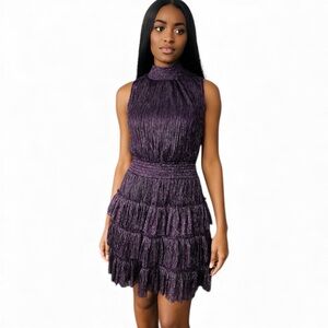 1.State Smocked Waist Ruffle Hem Dress Size XS Sleeveless.